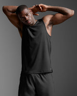 2XU Men Aero Mesh Tank - Black / Silver Reflective