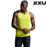 2XU Men Light Speed Tech Singlet - Volt / Black Reflective