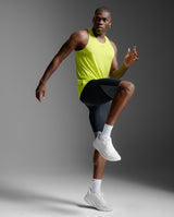 2XU Men Light Speed Tech Singlet - Volt / Black Reflective