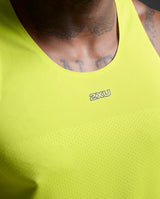 2XU Men Light Speed Tech Singlet - Volt / Black Reflective