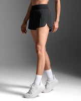 2XU Women Light Speed Hi-Rise 3 Inch Short - Black / Black Reflective