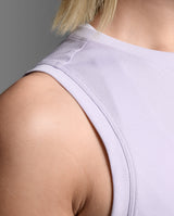 2XU Women Aero Mesh Crop Tank - Virtual Violet / Violet Reflective