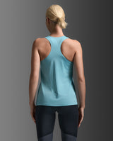 2XU Women Light Speed Tech Singlet - Retro Blue / Retro Blue Reflective
