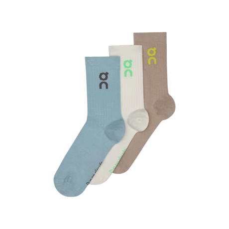 On Unisex Logo Sock High 3-Pack - Desert / Wash