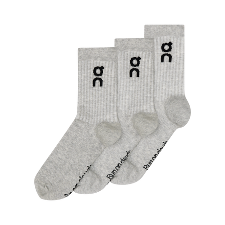 On Unisex Logo Sock High 3-Pack - Heather Gray