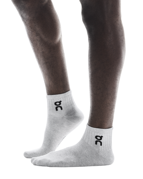 On Unisex Logo Sock Mid 3-Pack - Heather Gray