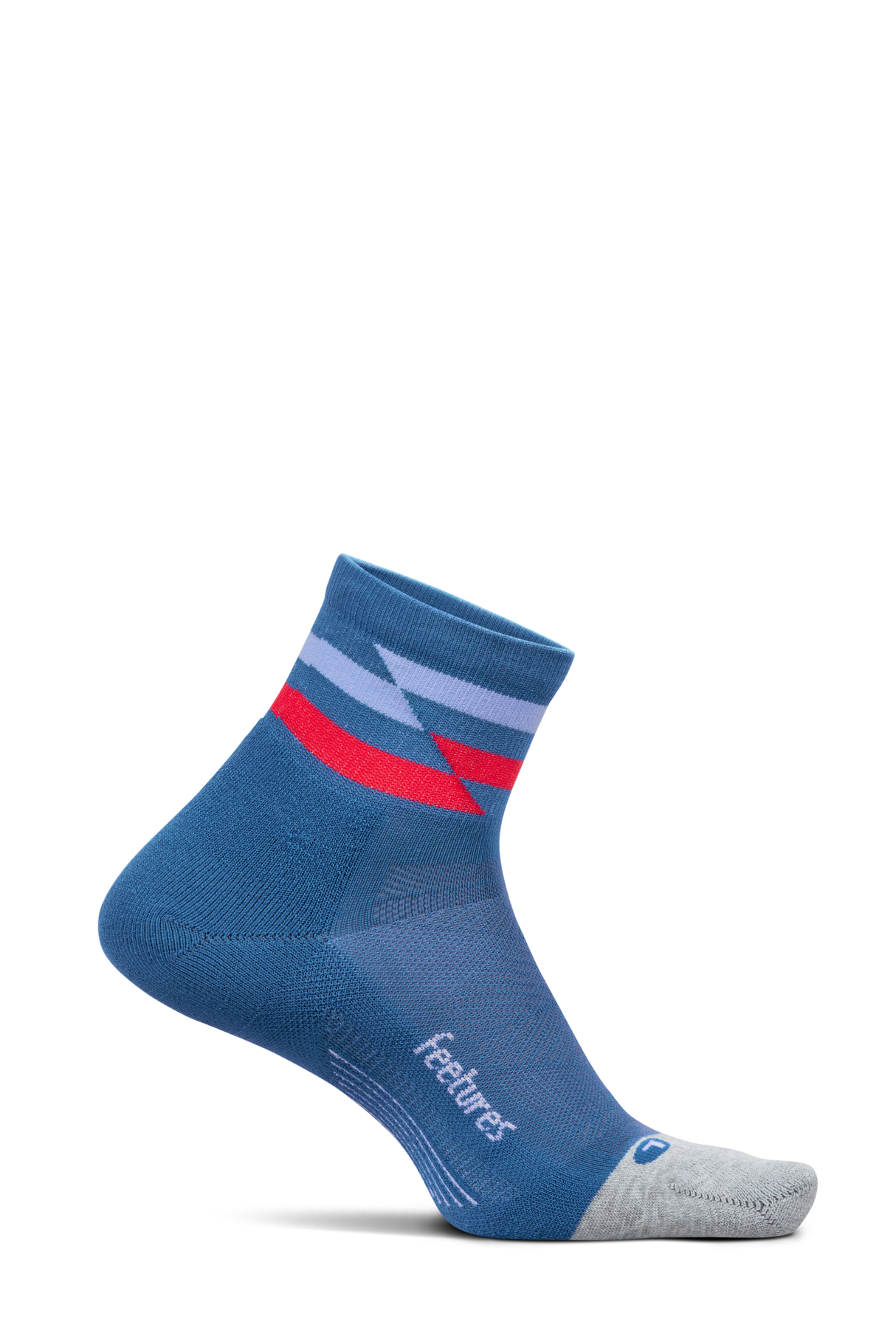 Feetures Active Elite Light Cushion Quarter - Blue Track