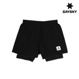 SAYSKY Men Pace 2 In 1 Shorts 5'' - Black