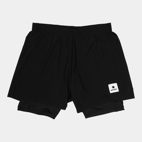 SAYSKY Men Pace 2 In 1 Shorts 5'' - Black
