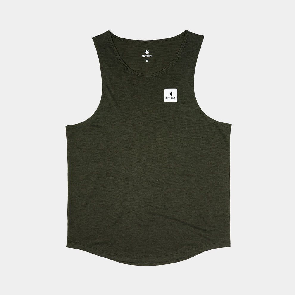 SAYSKY Men Clean Combat Pro Singlet - Green