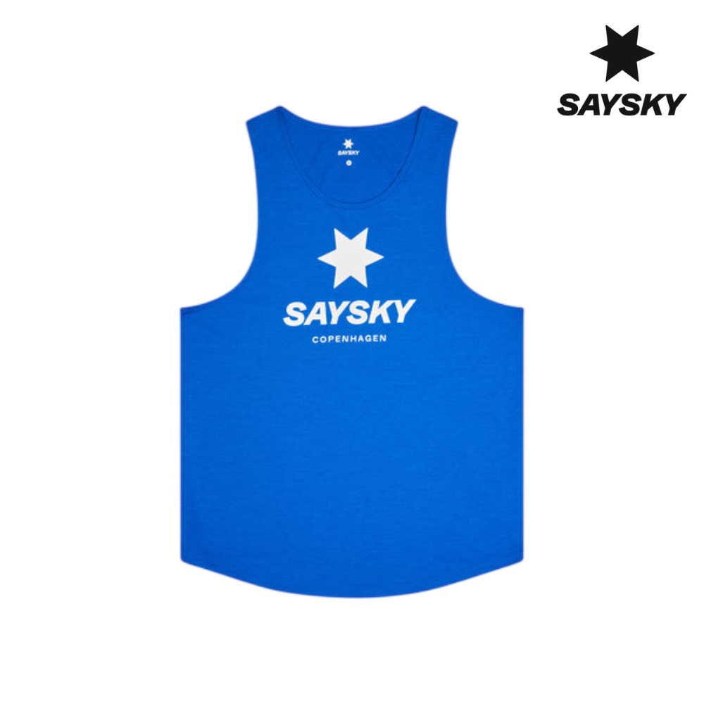 SAYSKY Men Logo Combat Pro Singlet - Blue
