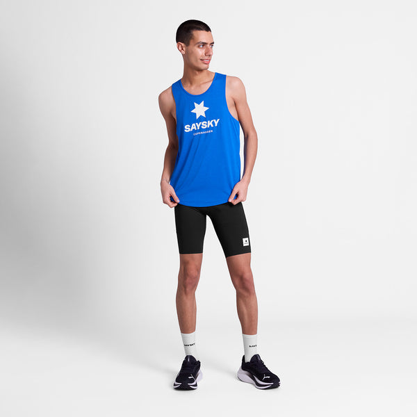 SAYSKY Men Logo Combat Pro Singlet - Blue