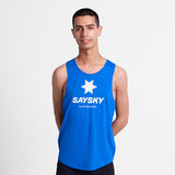 SAYSKY Men Logo Combat Pro Singlet - Blue
