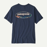 Patagonia Men '95 Oval Logo T-Shirt - New Navy: Kaleido