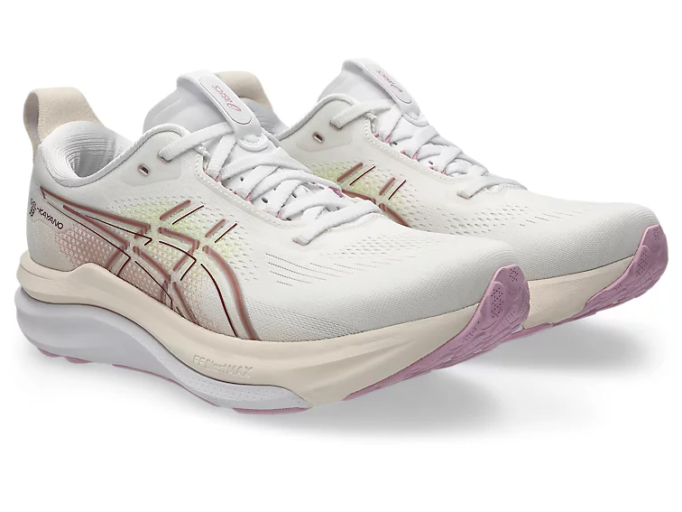 ASICS Women Gel-Kayano 33 Wide - White / Hazy Lilac