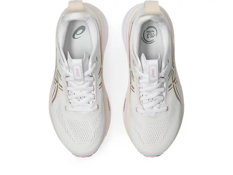 ASICS Women Gel-Kayano 33 Wide - White / Hazy Lilac