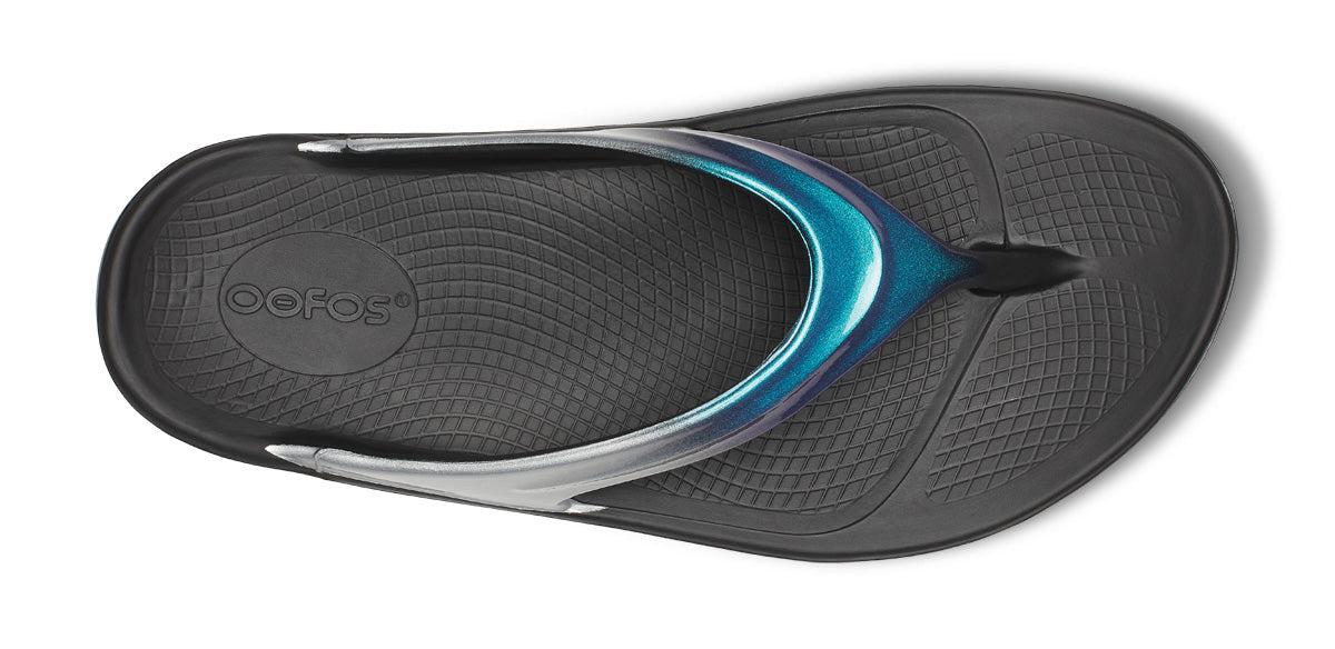 OOFOS Women OOlala Luxe - Shimmer Blue
