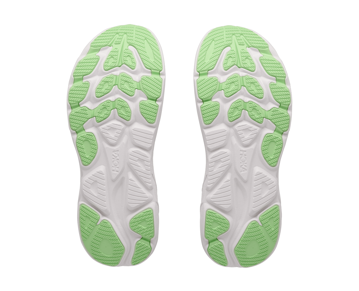 HOKA Women Clifton 11 Wide - Frost / Neon Yuzu