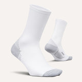 Feetures Plantar Fasciitis Relief Light Cushion Mini Crew - White