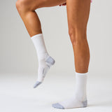 Feetures Plantar Fasciitis Relief Light Cushion Mini Crew - White