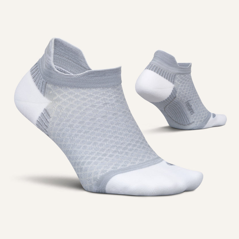 Feetures Plantar Fasciitis Relief Light Cushion No Show Tab - Gray