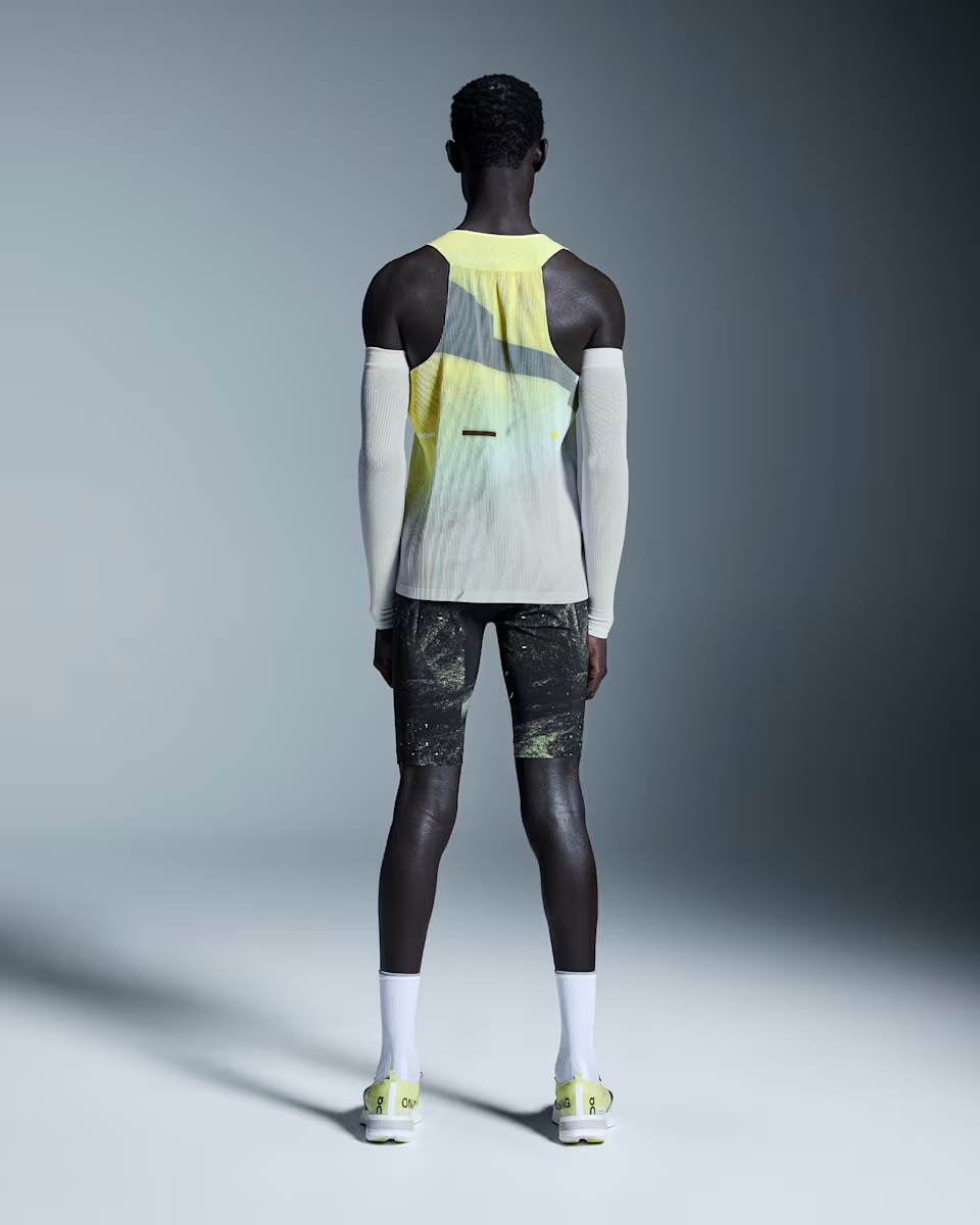 On Men Race Singlet - Limelight / Glacier
