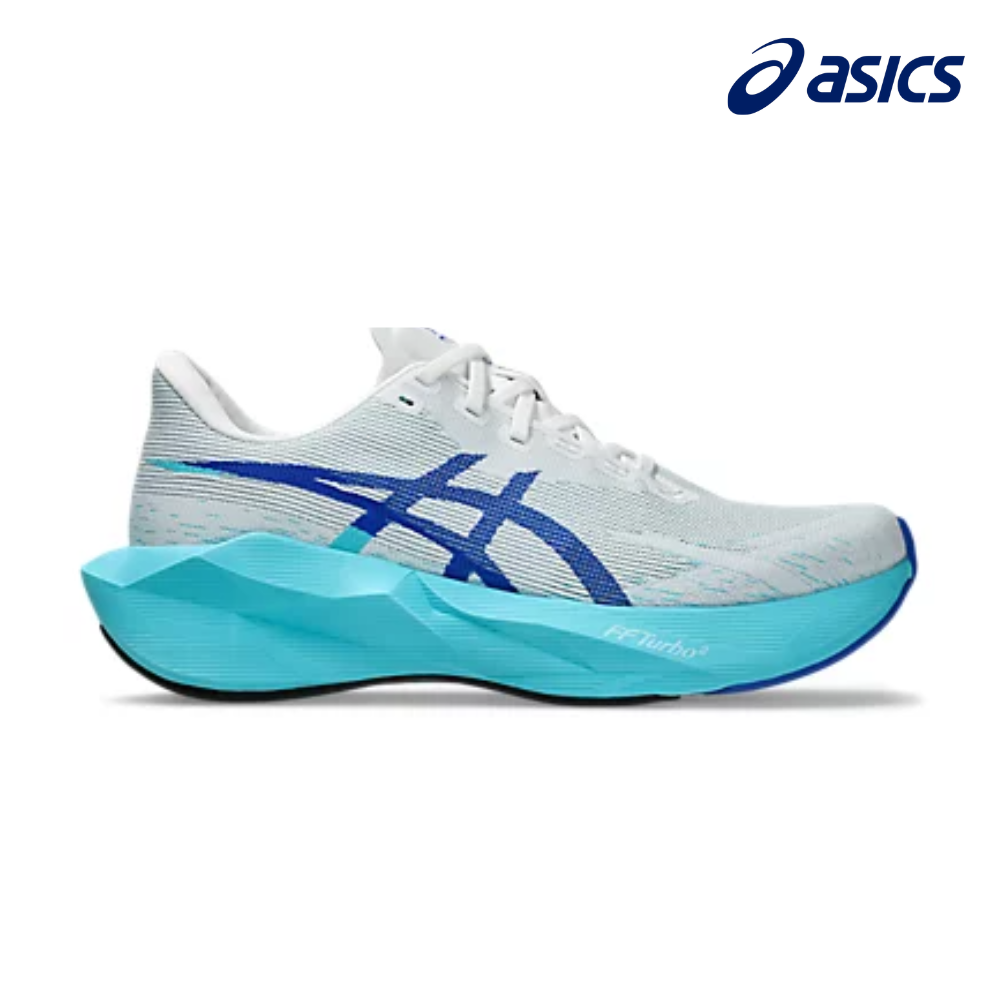 ASICS Men Novablast 6 - White / Energy Aqua