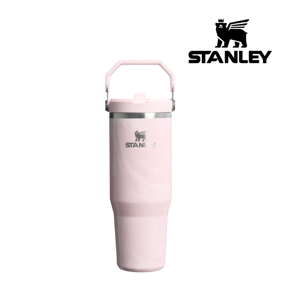 Stanley Iceflow Flip Straw 2.0 Tumbler 30Oz - Pink Amethyst Calacatta