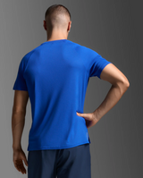 2XU Men Aero Mesh Tee - Surf / Silver Reflective