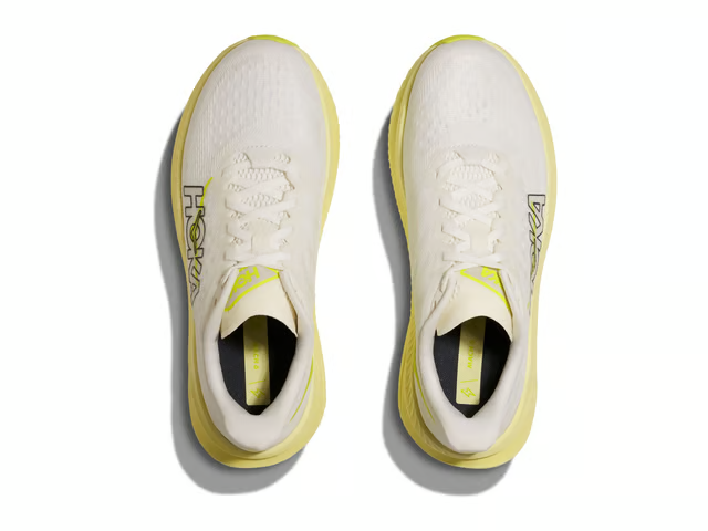 HOKA Women Mach 6 - White / Neon Hoka Citrus