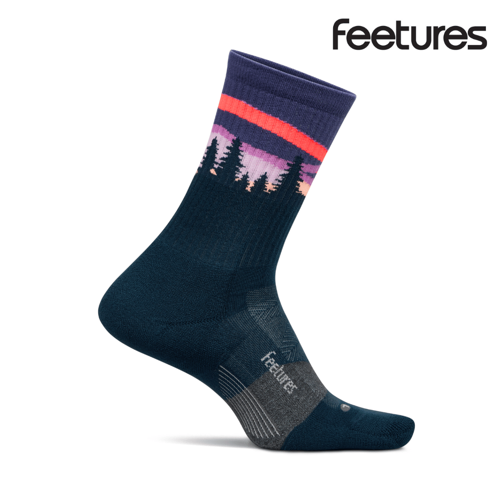 Feetures Trail Max Cushion Mini Crew - Purple Aurora