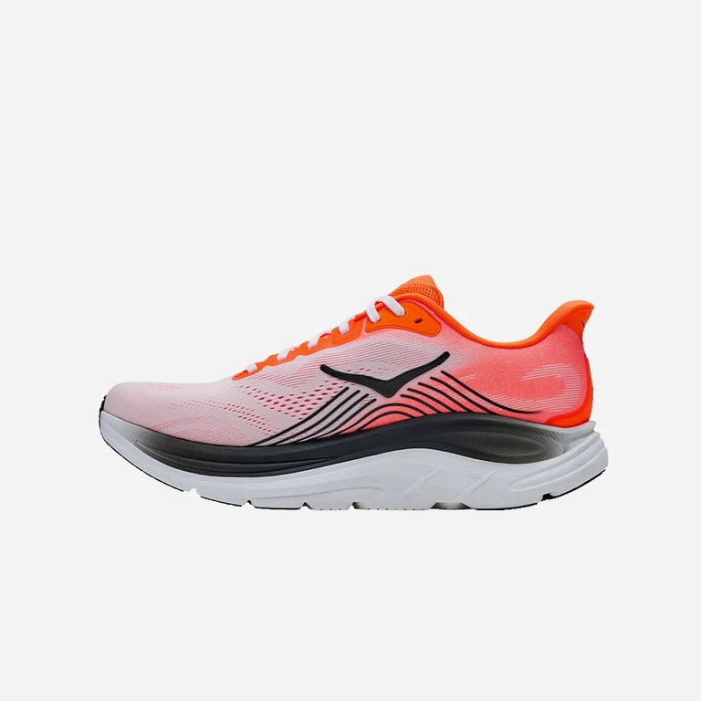 HOKA Men Clifton 11 Wide - Neon Tangerine / Frost