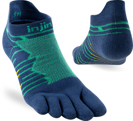 Injinji Ultra Run Midweight No-Show Coolmax - Poseidon