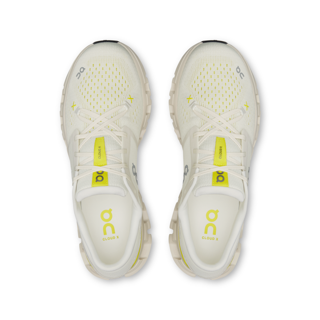 On Men Cloud X 4 - Ivory / Lime
