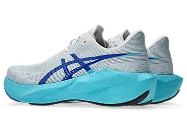 ASICS Men Novablast 6 - White / Energy Aqua