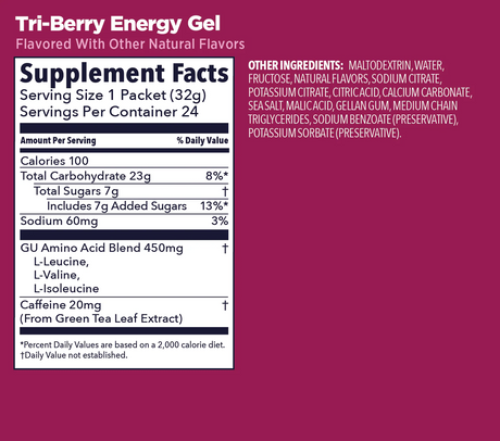 (6 Packs) GU Energy Gel Tri-Berry - Expiry Date: Nov 2026