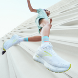 Feetures Active Elite Light Cushion Mini Crew - Aquatic White