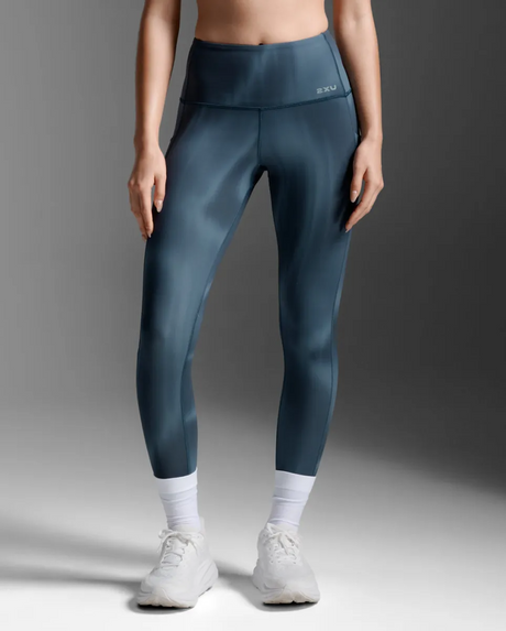 2XU Women Form Lineup Hi-Rise Comp Tight - Dark Sage Glass Grad / Dark Sage