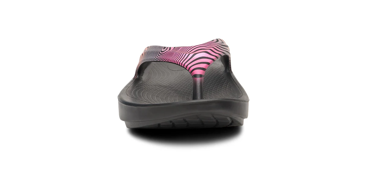 OOFOS Women OOlala Limited - Black Disco Zebra