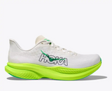 HOKA Men Mach 6 - White / Neon Lime