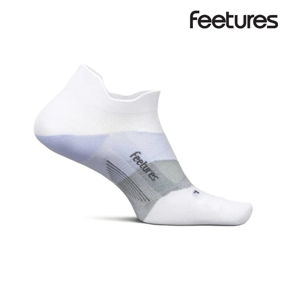 Feetures Active Elite Ultra Light Cushion No Show Tab - White Lilatech