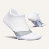 Feetures Active Elite Light Cushion No Show Tab - White Lilatech