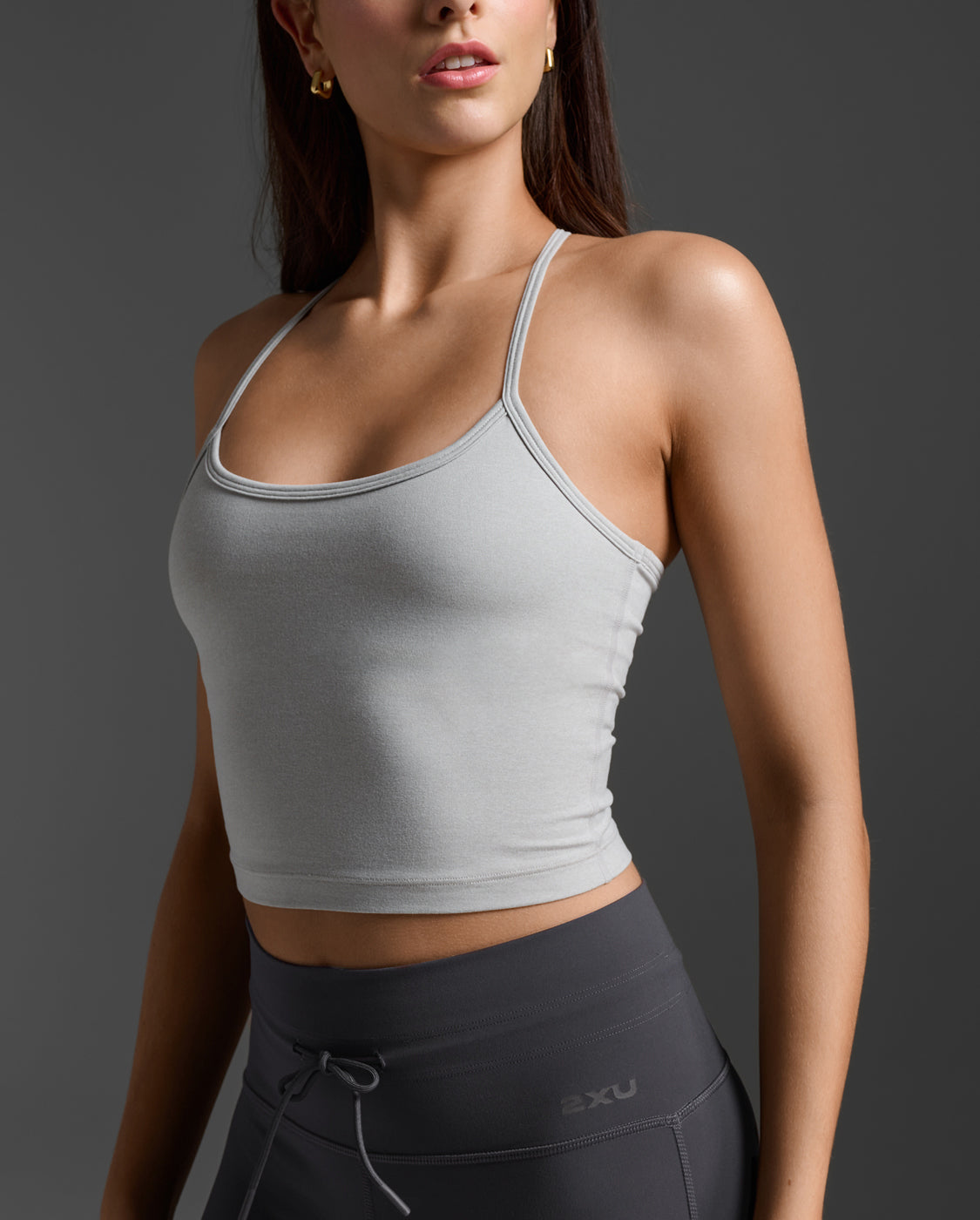2XU Women Flex Crop Tank - Harbor Mist / Harbor Mist