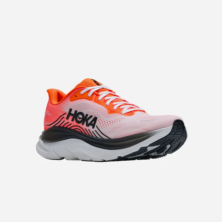 HOKA Men Clifton 11 Wide - Neon Tangerine / Frost