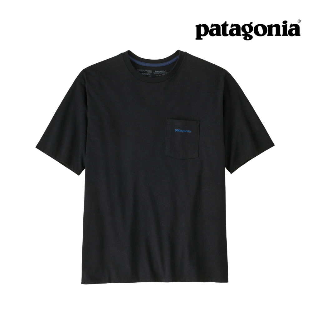 Patagonia Men Boardshort Logo Pocket Responsibili-Tee® - Ink Black
