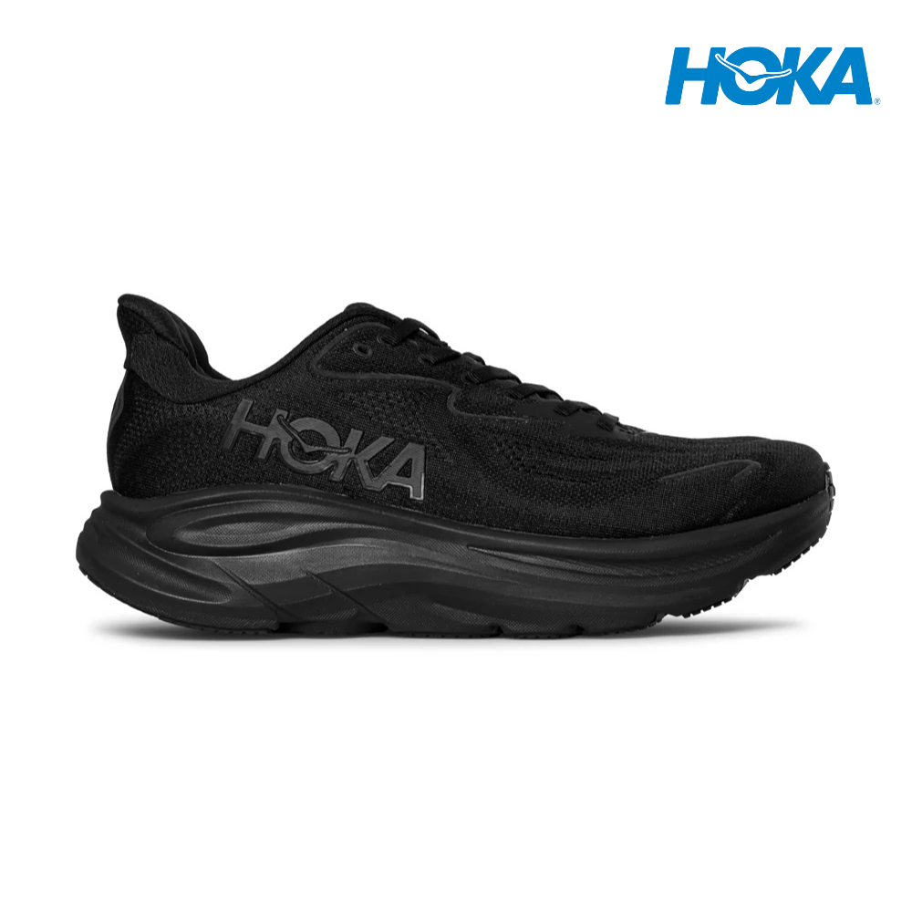 HOKA Men Clifton 10 Wide - Black / Black – Running Lab Malaysia