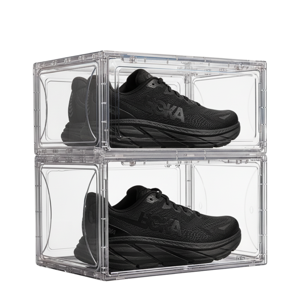 Oxygen Shoe Storage Organiser - Transparent White