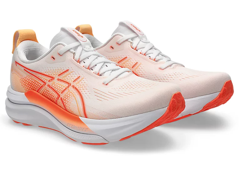 ASICS Women Gel-Kayano 33 - White / Vivid Coral