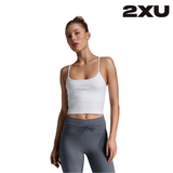 2XU Women Flex Crop Tank - White / White