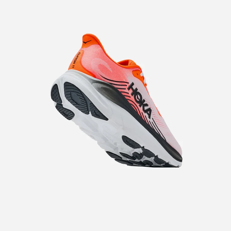 HOKA Men Clifton 11 Wide - Neon Tangerine / Frost